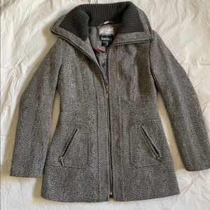 Kensie Gray Tweed Winter Coat
